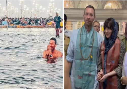 Chris Martin and Dakota Johnson Take a Holy Dip at Sangam During Maha Kumbh 2025